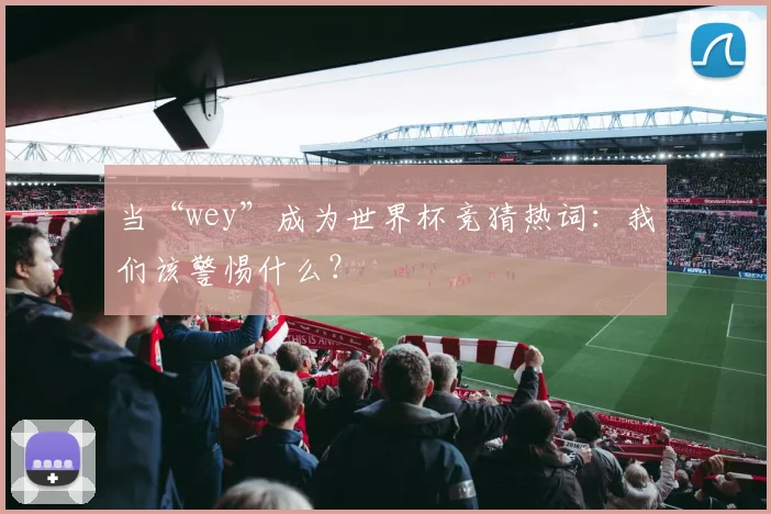 当“wey”成为世界杯竞猜热词：我们该警惕什么？
